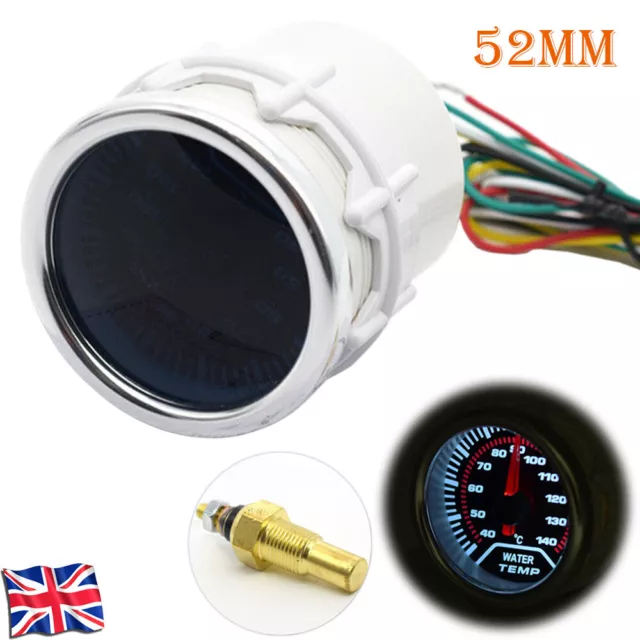 Car 2" Mechanical Water Temperature Coolant Temp Gauge With Sender 52mm Diameter