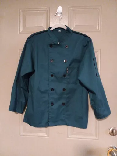 Men's Chef Code Black Chef's Long Sleeve Button Down Size L