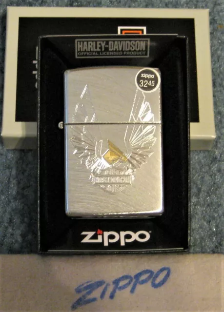 ZIPPO HARLEY DAVIDSON Lighter TWO TONE Chrome Arch 49464 Sealed NEW Eagle