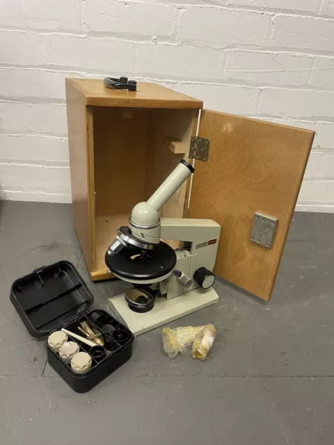 Russian Biolam Nomo Microscope Vintage Cased
