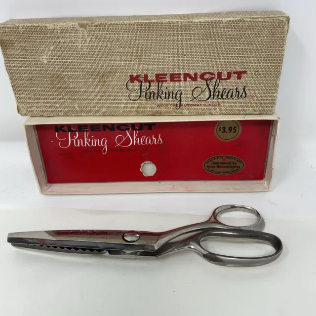 Deluxe kleencut pinking shears vintage in box fabric scissors 7.5" No 181