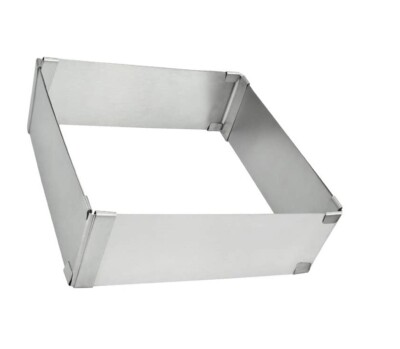 6 Tazze in Silicone per Decorazione 15 in Acciaio Inox Rettangolare con Struttura telescopica Regolabile per Mousse Stampo per Torte Fai da Te KeepingcooX Stampo per Mousse Regolabile 28 cm 