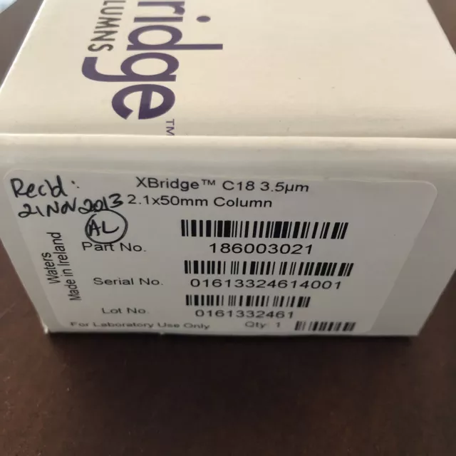 Brand new Waters Xbridge C18 3.5um 2.1 x 50mm HPLC Column