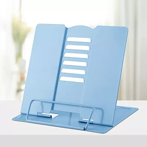 Metal Adjustable Desk Book Stand Holder for Reading Document Typing Music Book
