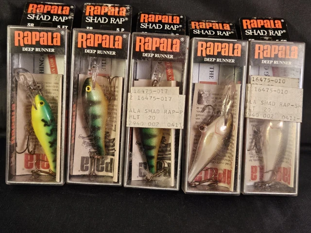 LOT OF 6 Rapala Risto Rap RR-7 SD Shad Alose New Deep Runner
