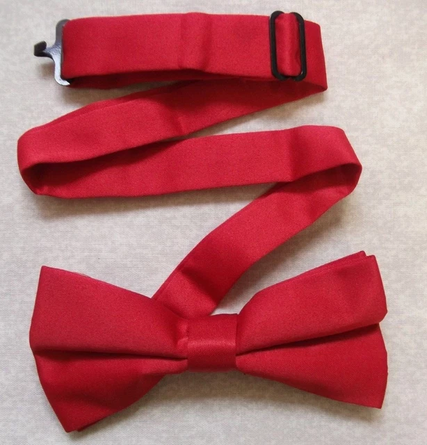 Bow Tie Red Dickie Bowtie Adjustable Retro Mens Vintage