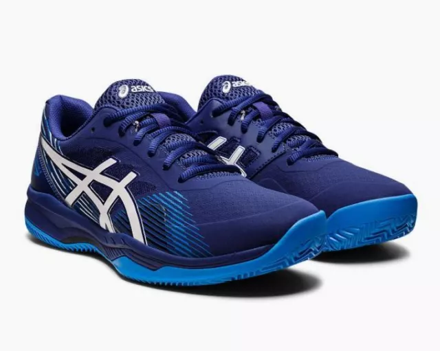 Herren ASICS Gel-Game 8 Ton/OC Tennisschuhe Court Blau Original Neu Größe 9,5