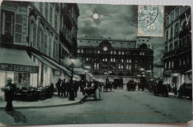Paris 75 CPA La Rue Du Havre With Station Saint Lazare Good Condition 1906