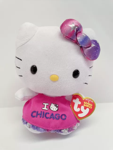 Ty Beanie Babies Hello Kitty Chicago Dress 6" Plush Stuffed Toy