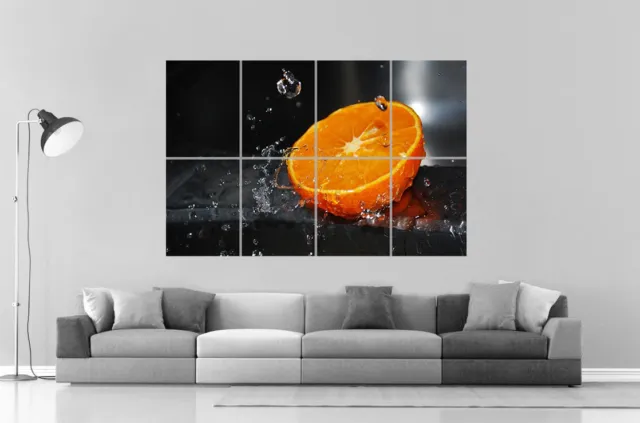 Arancione Juice Wall Arte locandina Grande Formato A0 Larghezza Stampa
