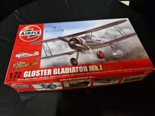 Airfix Gloster Gladiator Mk.I/Mk.II 1:72 Scale Plastic Model Plane Kit A02052