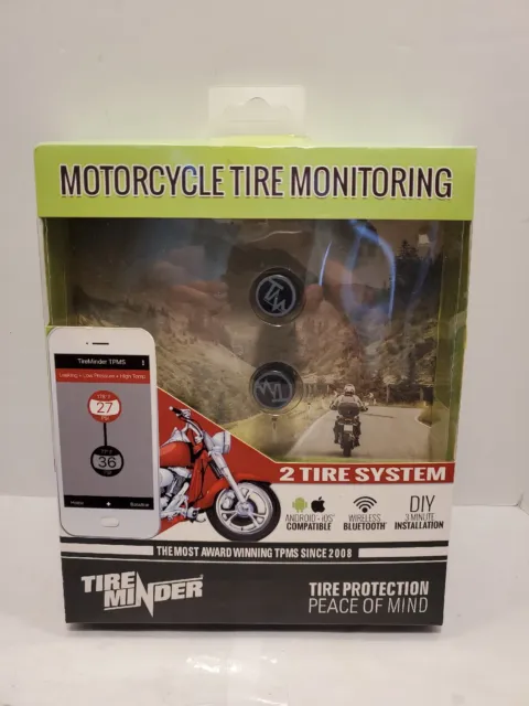 Tireminder Tire Monitoring For Your Motorcycle- 0-80 Psi. Kit Inc 2 Bluetooth