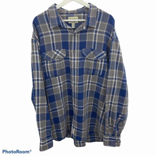 CABELA’S CLASSIC PLAID Flannel Long Sleeve Button Up Shirt Men’s