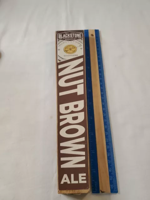 Blackstone Brewing Co Nut Brown Ale Beer Tap Handle 11" Tall Wooden Draft