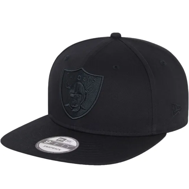 New Era Las Vegas Raiders 9FIFTY Adjustable Snapback Cap Hat - All Black