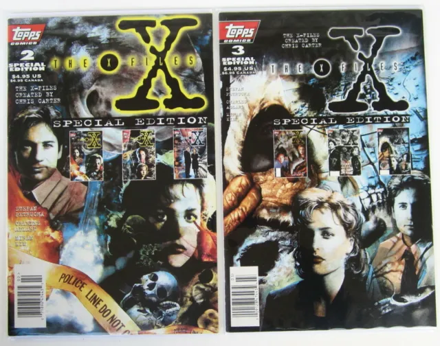 Lot of 2 The X-Files Special Edition #2 and 3 Topps Comics (1995)