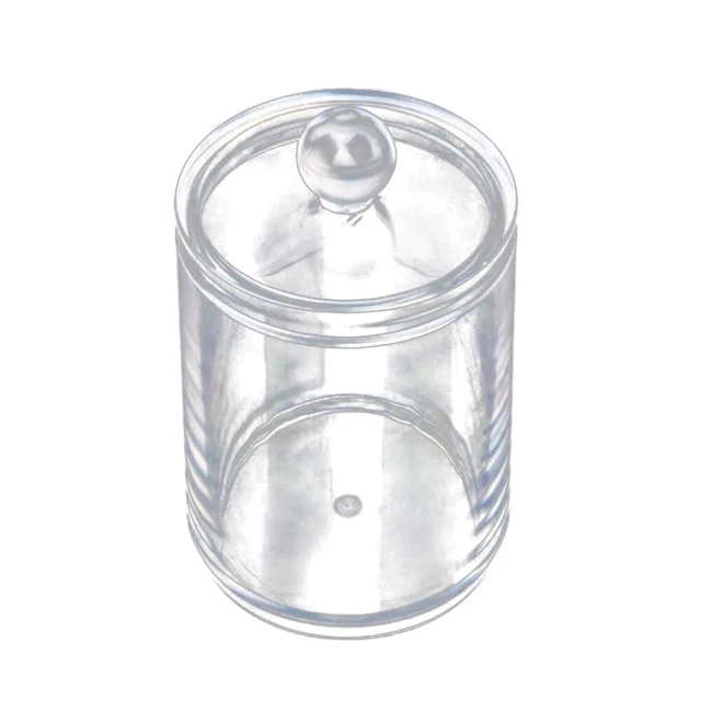 Dispensador de hisopos de algodón transparente