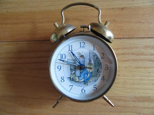 Vintage bulova wind top up alarm clock