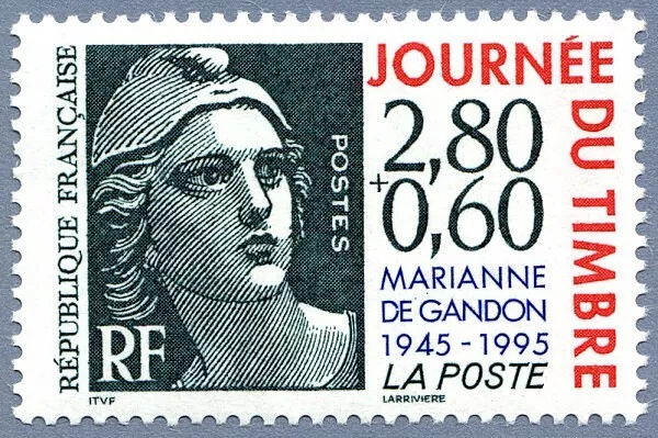 Timbre de 1995 - Cinquantenaire Marianne de Gandon avec surtaxe N° 2933  Neuf