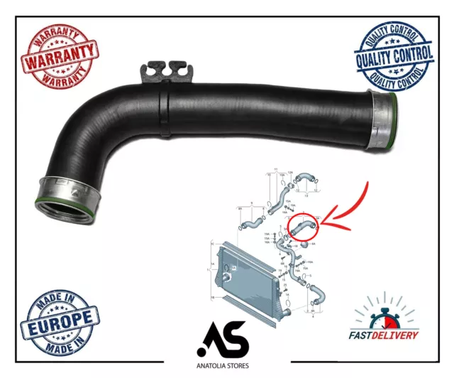 Intercooler Pipe Turbo Hose For VW Golf V Jetta Passat Touran 1.9 TDI 2003-2010