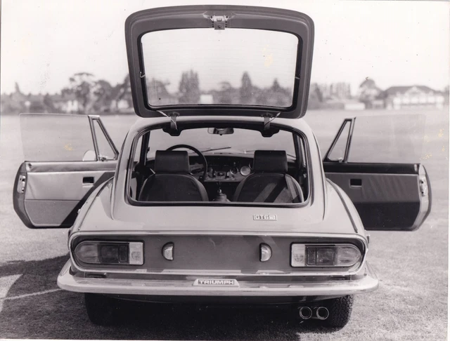 TRIUMPH GT6 MK.3, L.h.d. Rear View With Doors & Rear Hatchback Open ...