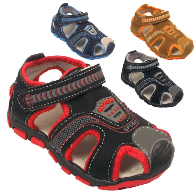 Boys Sandals Kids Touch Strap Summer Beach Holiday Comfort Hiking Sports Shoes