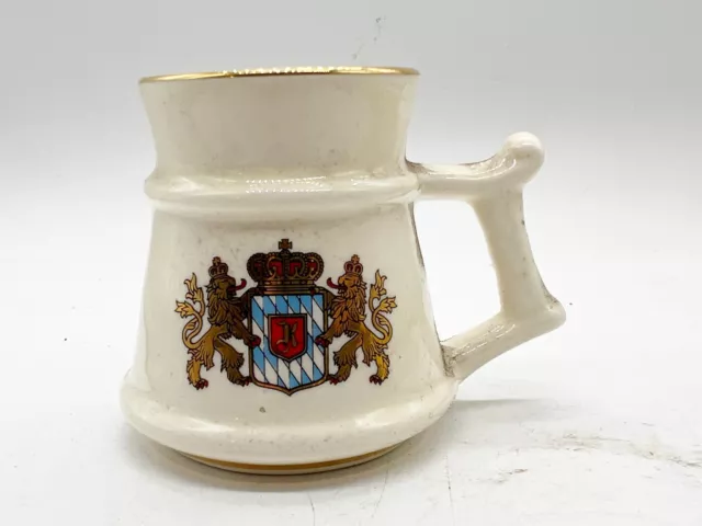Vintage Prinknash Pottery - Gloucester - Crested Ware Front Small Tankard Mug