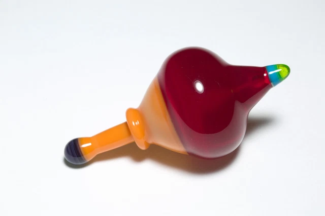 1.33" Spinning Top by Dusty Gamble | glass art handmade in Texas