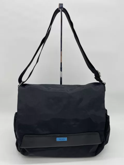 Tumi Ballistic Nylon w/ Leather Trim Baby Bag 14" (Black)