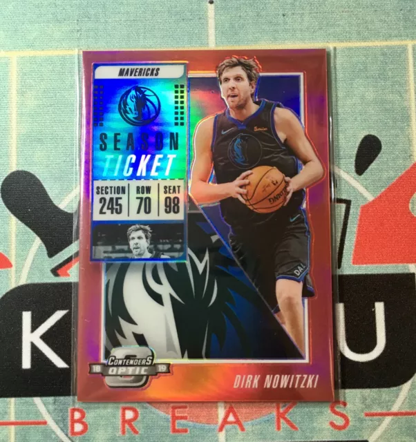 2018/19 Panini Contenders Optic - Dirk Nowitzki (Season Ticket, Red & Silver)