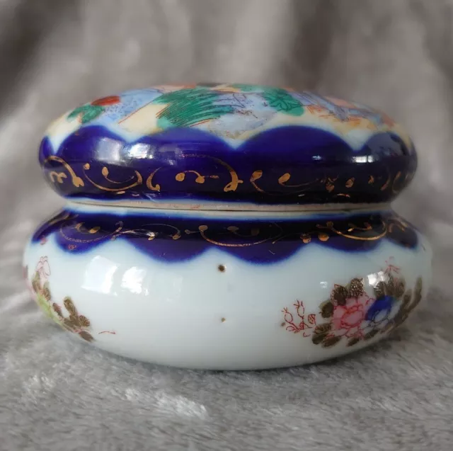 Boite à bijoux / bonbonnière asiatique en porcelaine 3