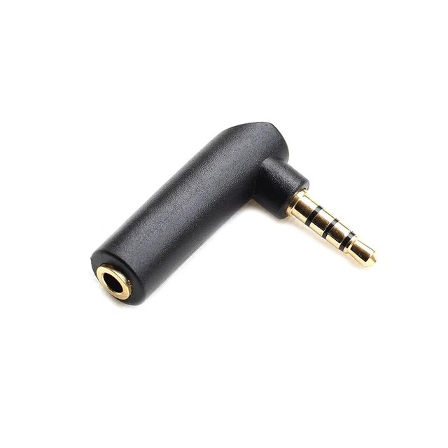 3.5mm Male to Female 90Degree Right Angled Adapter Audio Microphone Jack