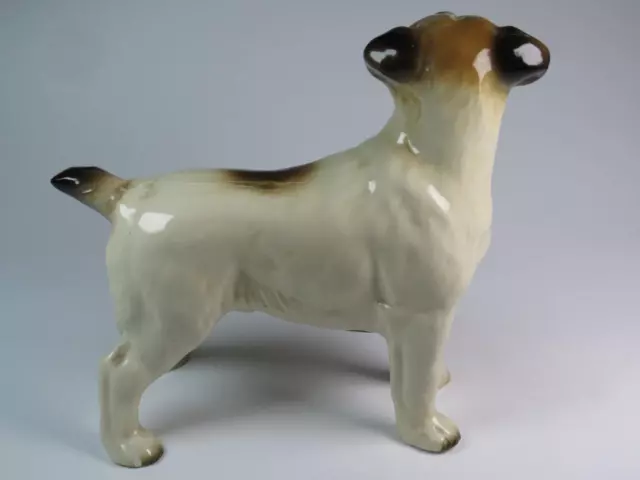 Vintage COOPERCRAFT Large China Jack Russell Terrier Dog Figurine 1960s w/Label 2