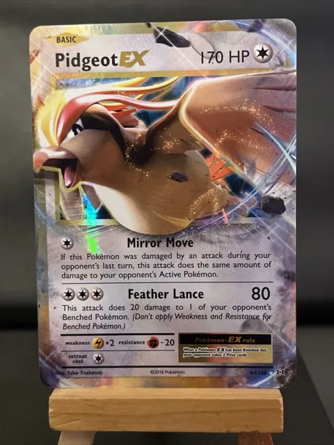 Pokemon Card Pidgeot EX 64/108 Half Art XY Evolutions Near Mint