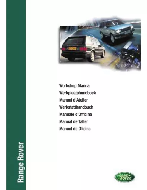 Range Rover P38 Lrl0326 Oem Printed Workshop Manual 1995-2001 Repro 1361 Pages