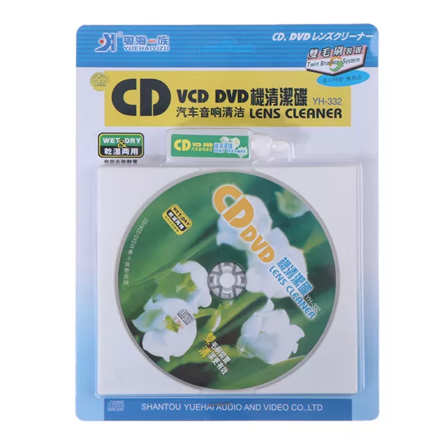 Reproductor de CD VCD DVD Limpiador de lentes Eliminación de polvo Suciedad Fluidos de limpieza Disco Resto3C Sb