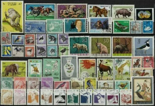 Tiere Lot mit Marken zum Thema Animals животные Animaux Animales Zwierząt 1287