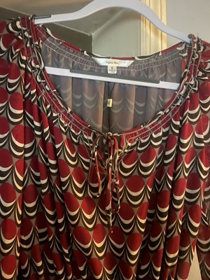 Max Studio Womens Multicolor Floral Elastic Waist Boho Dress Size XL