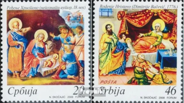 Briefmarken Serbien 2008 Mi 268-269 postfrisch Feiertage, Weihnachten