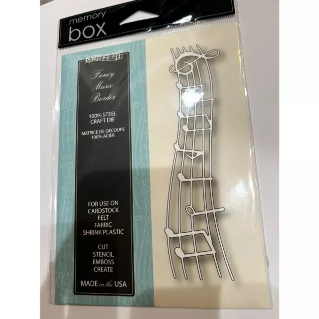 Ship from USA Memory Box Steel Craft Die Fancy Music Border Style No. 99408