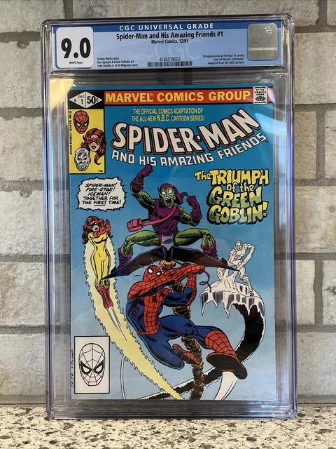 Spider-man and his Amazing Friends #1 CGC 9.0 White Pages 1st Firestar