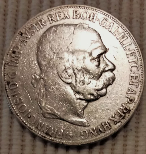 5 Kronen 1900  Österreich -Kaiser Franz Joseph I  -  Silber-  Sehr Schön  #404