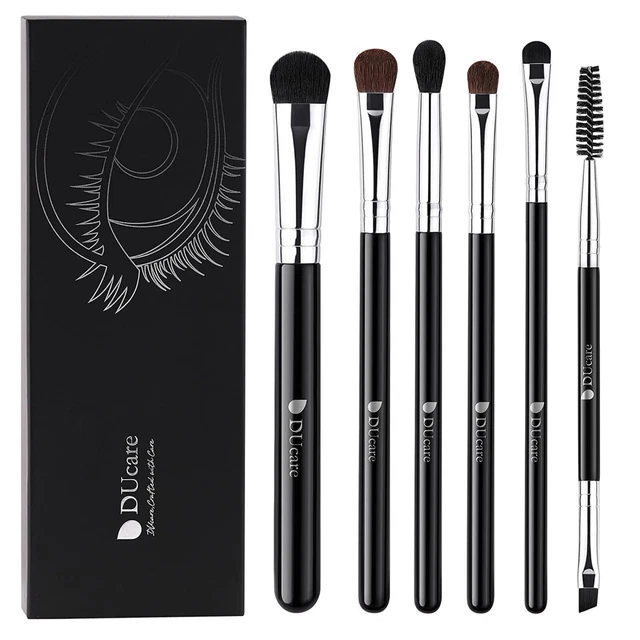 Trucco Setole Sintetiche Trucco Spazzola Nero, Set Di 6 Pezzi