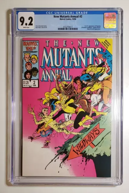 New Mutants Annual #2 1986 CGC 9.2 WP 1st U.S. Psylocke & Meggan