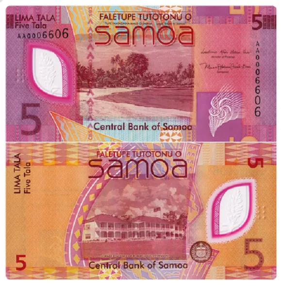 Samoa 5 Tala 2023 P 47 NEU UNC Banknoten