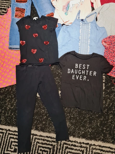 #A40💜 Huge Bundle Of Girls Clothes 6-7years NEXT GEORGE H&M M&S F&F GAP PRIMARK 5