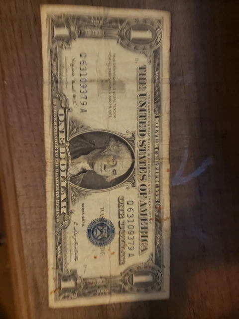 1957 A Dollar Bill Blue Star Silver Certificate