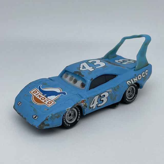 😍Voiture CARS - DAMAGEG KING DINOCO 43 / Accidenté - Mattel Disney Pixar RARE