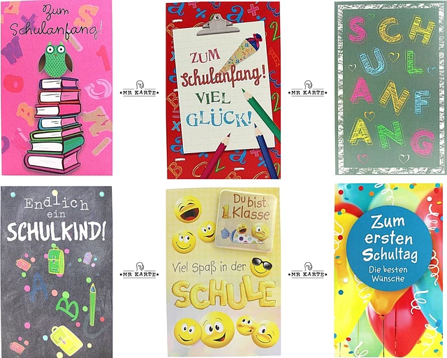 EINSCHULUNG KARTE SCHULANFANG Einschulungskarte mit Spruch Geschenk