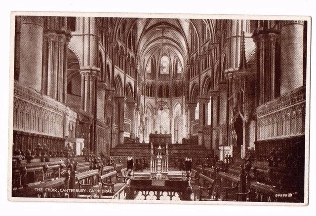 Kent - Canterbury Cathedral, The Choir - Vintage Postcard
